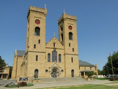 A photo of St. John's Catholic Church located in Beloit, Kansas.