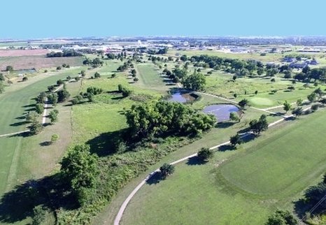 Aerial view of the Beloit Kansas County Club located in Mitchell County Kansas.