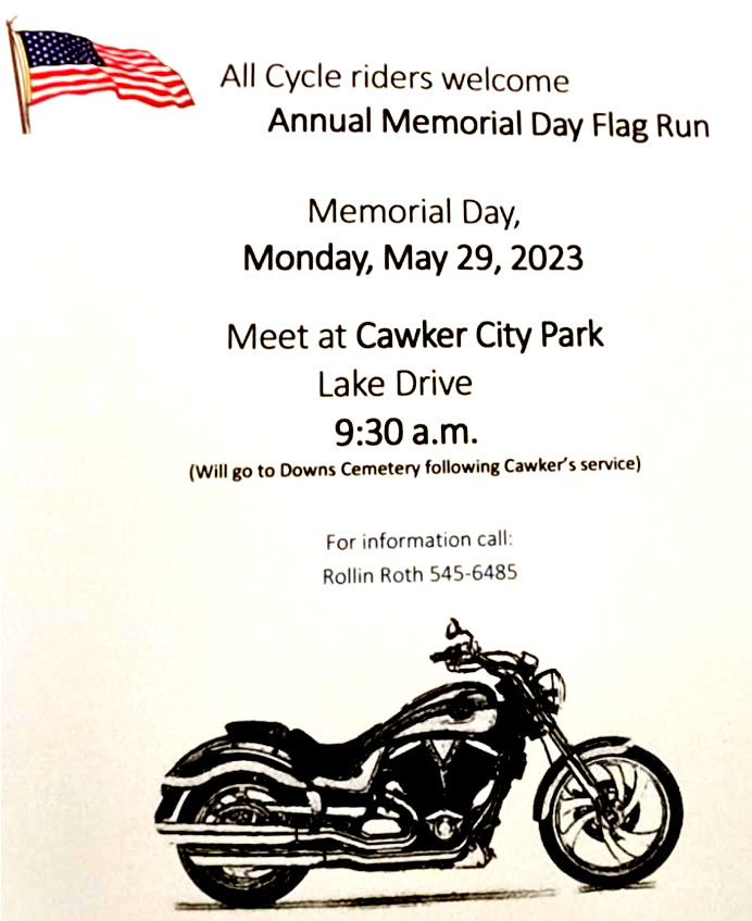 Promo image for Cawker City Flag Run, Monday, May 29, 2023