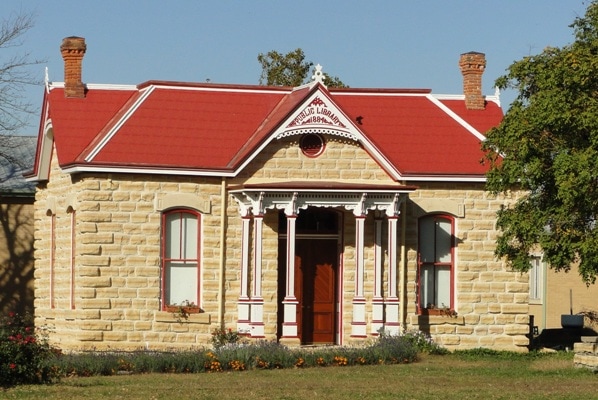 Photo of the Cawker City musuem, formally the old library.