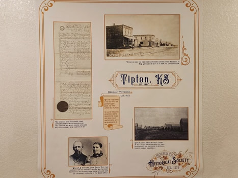 Mitchell County, Kansas - Tipton, Kansas, historical display.