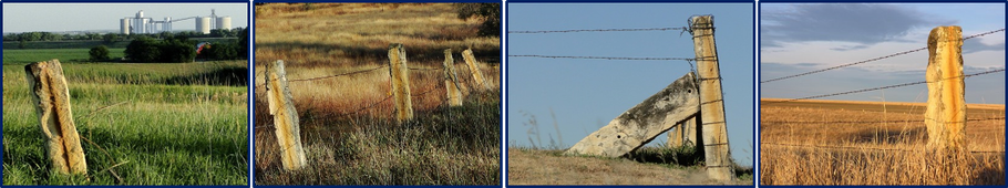 Limestone Rock Fence Posts - Mitchell County Kansas, Solomon Valley