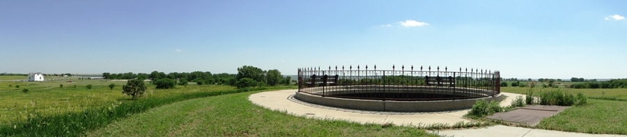 Photo of the Waconda Springs replica located in Glen Elder Kansas State Park, Waconda Lake.